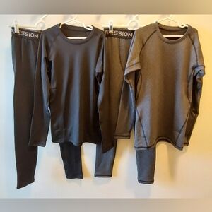 E Pro Compression Black and Gray Thermal Set for Kids / NWOT
